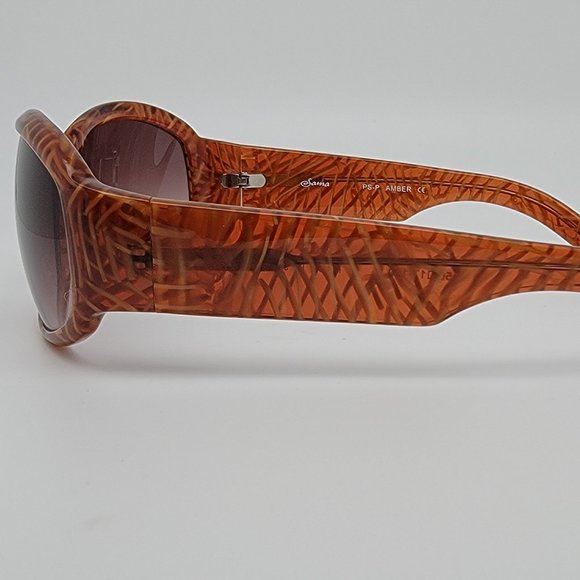 Sama PS-P Amber Mesh Frame Brown Gradient Lens Sunglasses Japan 56-17-120 main image 12